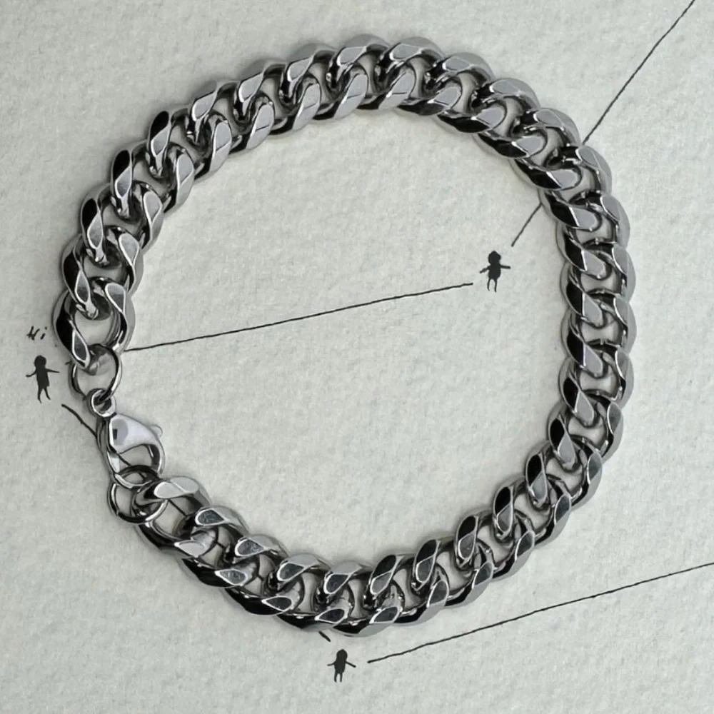 Stainless Steel Curb Chain Bracelet